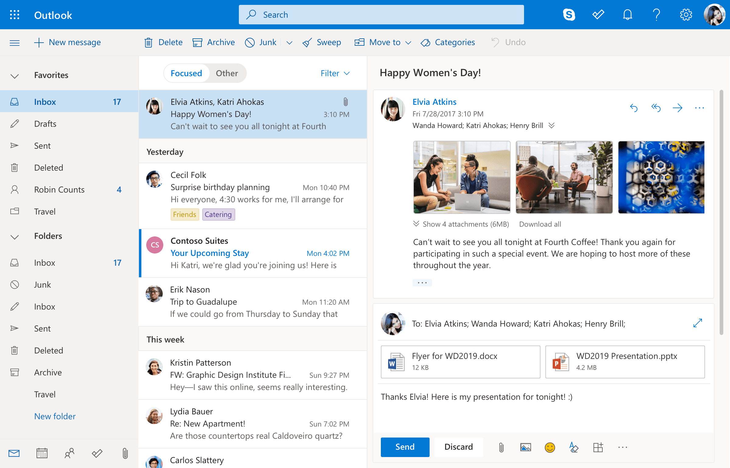 Outlook dashboard