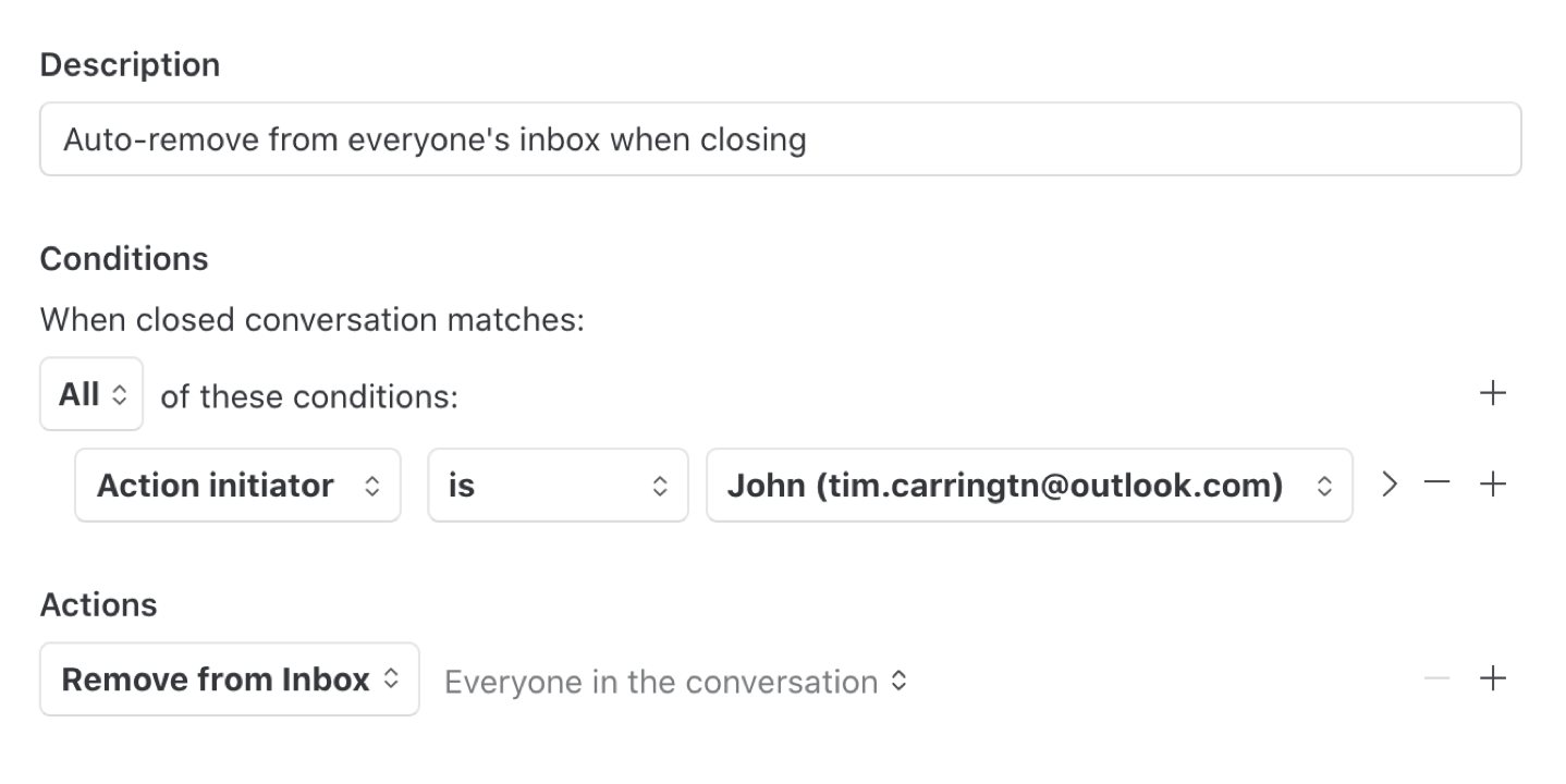 Auto-remove from inbox when closing