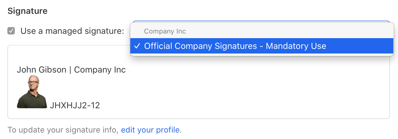 Easily manage employee signatures