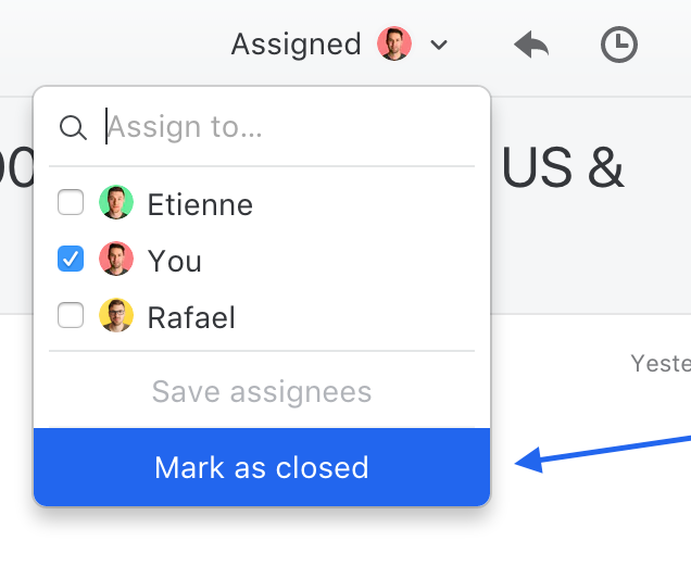 Mark a conversation as closed